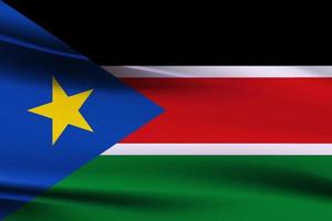 winken Flagge von Süd Sudan, realistisch winken Flagge von das Süd Sudan, Stoff texturiert fließend Flagge, vektor