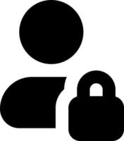 versteckt Privat Kontakt schwarz Glyphe ui Symbol. Benutzer Profil unter Privatsphäre. Benutzer Schnittstelle Design. Silhouette Symbol auf Weiß Raum. solide Piktogramm zum Netz, Handy, Mobiltelefon. isoliert Vektor Illustration