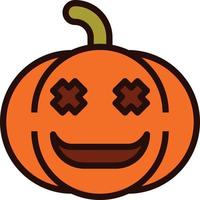 emoji pumpa halloween vektor