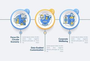 zukünftige Bürodesign-Tendenzen Vektor-Infografik-Vorlage vektor