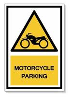 motorcykel parkering symbol tecken vektor