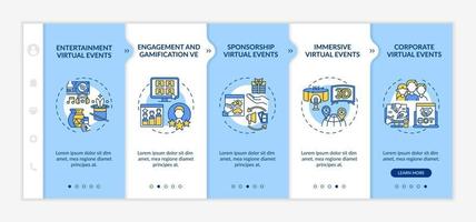 Onboarding-Vektor-Vorlage für Remote-Ereignisarten vektor