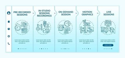 Onboarding-Vektorvorlage für Remote-Ereignisinhalte vektor