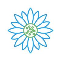 Symbol für Sonnenblumenvektor vektor