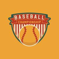 Baseball Meisterschaft Abzeichen Logo Design. vektor
