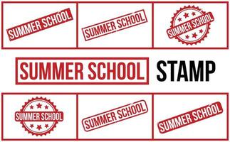Sommer- Schule Gummi Briefmarke einstellen Vektor