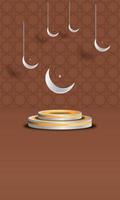 eid glücklich Tag Hintergründe und Karten mit elegant einfach islamisch Ornamente attraktiv kastanienbraun eps 10 vektor