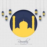 islamisch heilig Monat von Ramadan kareem oder Ramazan kareem Konzept. vektor