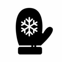 Winter Handschuhe Symbol Vektor einfach Illustration. Lager Vektor.