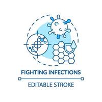 Kampf gegen Infektionen Konzeptikone vektor