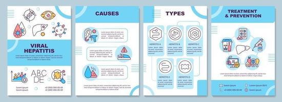 Broschüre Vorlage für virale Hepatitis vektor
