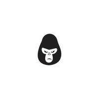 enkel minimalistisk gorilla huvud vektor