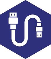 USB-Kabel Vektor Icon Design