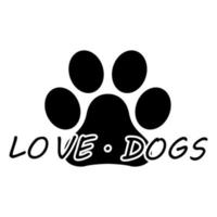 Liebe Hunde Symbol. Liebe Hund Illustration unterzeichnen. Frieden Hund Symbol. vektor