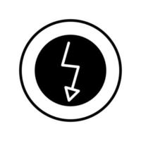 verlängerbar Energie Vektor Symbol. Grün Energie Illustration unterzeichnen. Elektrizität Symbol.