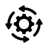 Symbolvektor für Operationen. Workflow-Illustrationszeichen. Workflow-Symbol. Logo automatisieren. vektor