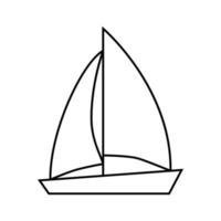 segelbåt ikon vektor. Yacht illustration tecken. segling fartyg symbol. segelfisk logotyp. vektor