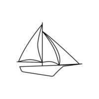 segelbåt ikon vektor. Yacht illustration tecken. segling fartyg symbol. segelfisk logotyp. vektor