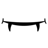 Vampir Vektor Symbol. Ghul Illustration unterzeichnen. Halloween Symbol oder Logo.