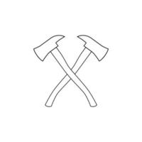 Axt Symbol Vektor. Förster Illustration unterzeichnen. hacken Holz Symbol oder Logo. vektor