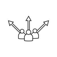 Mannschaft Wachstum Symbol Vektor Satz. Entwicklung Illustration Zeichen Sammlung. Publikum Symbol. Kunde Logo.