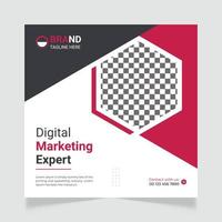 Post-Design-Vorlage für digitales Business-Marketing in sozialen Medien vektor