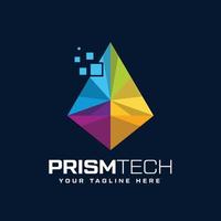 prisma tech logotyp design vektor