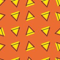 geometrisch Dreieck nahtlos Muster Hintergrund im Gelb und Orange Farbe. vektor