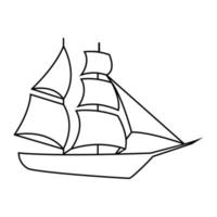 segelbåt ikon vektor. Yacht illustration tecken. segling fartyg symbol. segelfisk logotyp. vektor