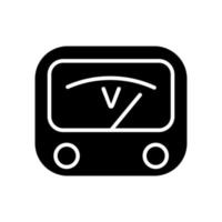 Physik Symbol Vektor. Voltmeter Illustration unterzeichnen. Messungen Symbol. Wissenschaft Logo. vektor