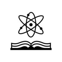 Physik Symbol Vektor. Lehrbuch Illustration unterzeichnen. Verzeichnis Symbol. Wissenschaft Logo. vektor