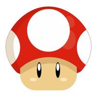 röd svamp från super Mario platt vektor illustration.