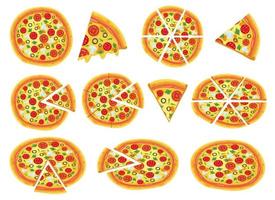 Pizza Vektor Design Illustration isoliert auf Weiß Hintergrund