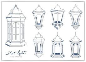 Jahrgang Lampe Vektor Design Illustration isoliert auf Hintergrund