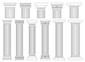 gammal kolonner vektor design illustration isolerat på bakgrund
