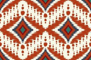 afrikansk ikat paisley broderi på vit bakgrund.ikat etnisk orientalisk sömlös mönster traditionell.aztec stil abstrakt vektor illustration.design för textur, tyg, kläder, inslagning, dekoration.