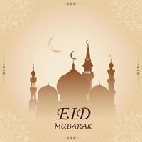 im modernen Stil eid Mubarak Gruß Karten mit Sozial Medien Design, eid Mubarak Symbol Vektor, Geschichte, Post, Mond, Moschee, Logo, und Laternen vektor