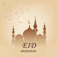 modern stil eid mubarak hälsning kort med social media design, eid mubarak ikon vektor, berättelse, posta, måne, moské, logotyp, och lyktor vektor