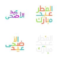 schön eid Mubarak Vektor Abbildungen mit Arabisch Kalligraphie