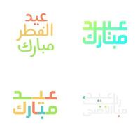 traditionell eid Mubarak Kalligraphie Illustration mit Arabisch Skript vektor