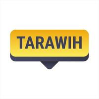 tarawih leiten Gelb Vektor aufbieten, ausrufen, zurufen Banner mit Tipps zum ein erfüllen Ramadan Erfahrung