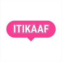 itikaaf Rosa Vektor aufbieten, ausrufen, zurufen Banner mit Information auf Spenden und Abgeschiedenheit während Ramadan