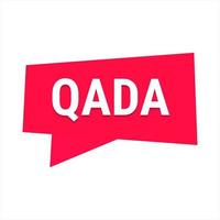 qada rot Vektor aufbieten, ausrufen, zurufen Banner mit Information auf Herstellung oben verpasst schnell Tage