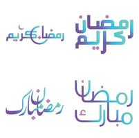 Gradient Arabisch Kalligraphie Vektor Illustration zum das heilig Monat von Ramadan.