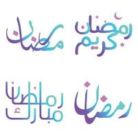 Gradient Arabisch Kalligraphie Vektor Design zum feiern Ramadan karem.