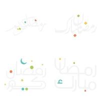 fira ramadan kareem med vektor illustration av islamic arabicum kalligrafi.