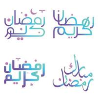 lutning ramadan kareem vektor illustration med arabicum kalligrafi.