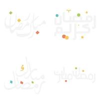 feiern Ramadan kareem mit Arabisch Kalligraphie Vektor Design.