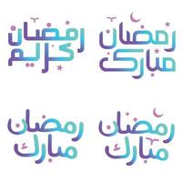 Gradient Ramadan kareem Vektor Illustration mit traditionell Arabisch Kalligraphie.