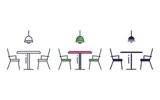 Restaurant Tabelle Vektor Symbol